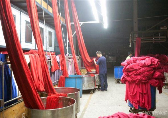 textilní výrobní průmysl v Číně