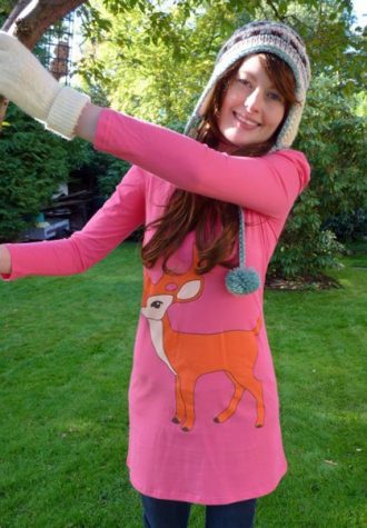 dámské růžové triko s potiskem Bambi Kate Garey (€ 40.03)