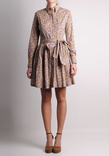dámské hnědo-fialové šaty Thomsen Paris