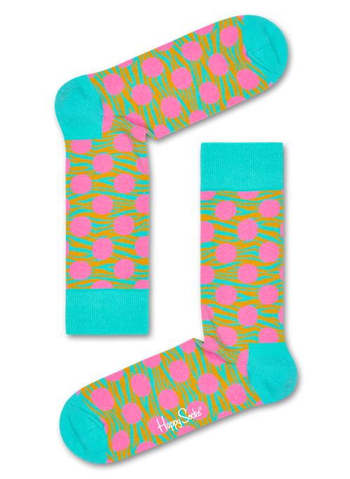tyrkysové ponožky se vzorem Happy Socks
