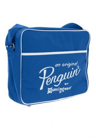 pánská modrá nylonová taška na vinyly Original Penguin (£19.99)