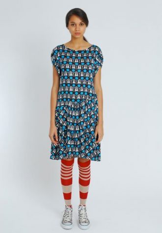 dámské letní šaty s tyrkysovým vzorem Eley Kishimoto