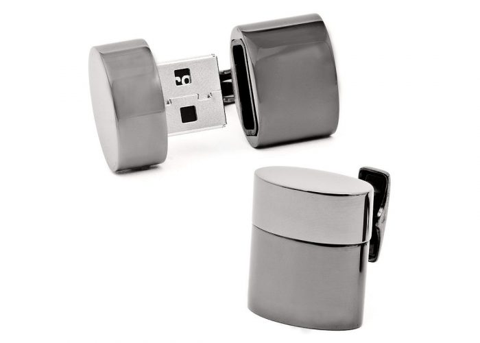 stříbrné USB manžetové knoflíčky CuffLinks ($ 225)