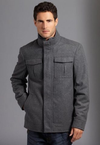 pánský šedý kabát Burton (£49)