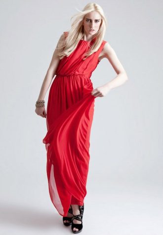 dámské červené večerní šaty Pyrus