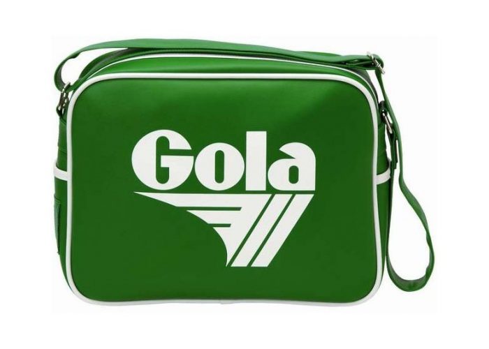 pánská zelená taška Gola, typ White on Green (£ 18.99)