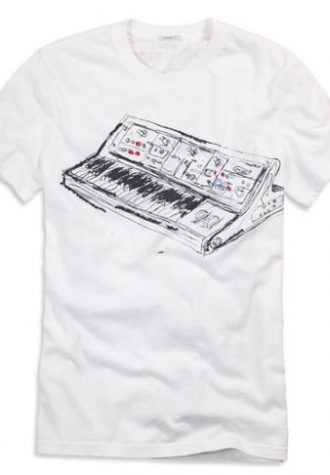 pánské bílé triko s potiskem American Eagle, typ Keyboard ($ 7.95)