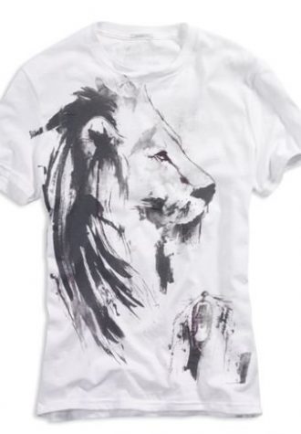 pánské bílé triko s potiskem American Eagle, typ Lion ($ 9.95)