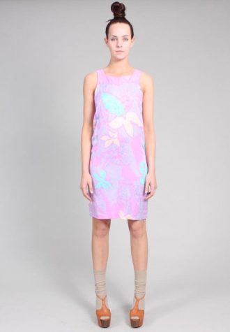 dámské světle růžové šaty s potiskem Ramona West (65 USD)
